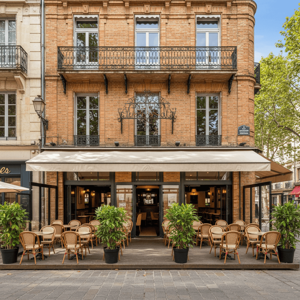 Bar-brasserie 164m² à Toulouse : terrasse - licence IV