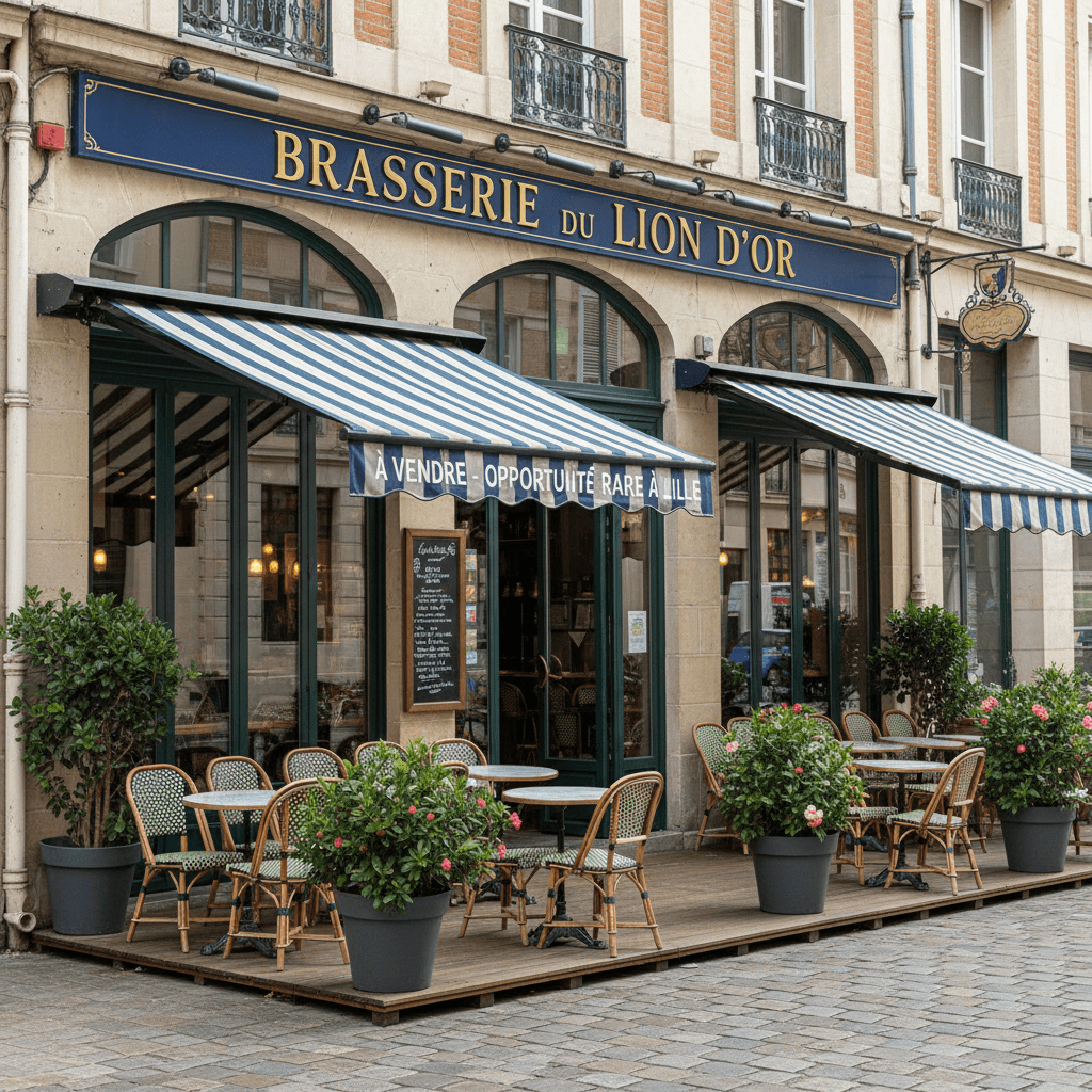 Bar-brasserie 80m² à Lille : terrasse - licence IV