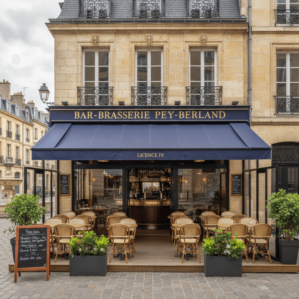 Bar-brasserie 107m² à Bordeaux : terrasse - licence IV