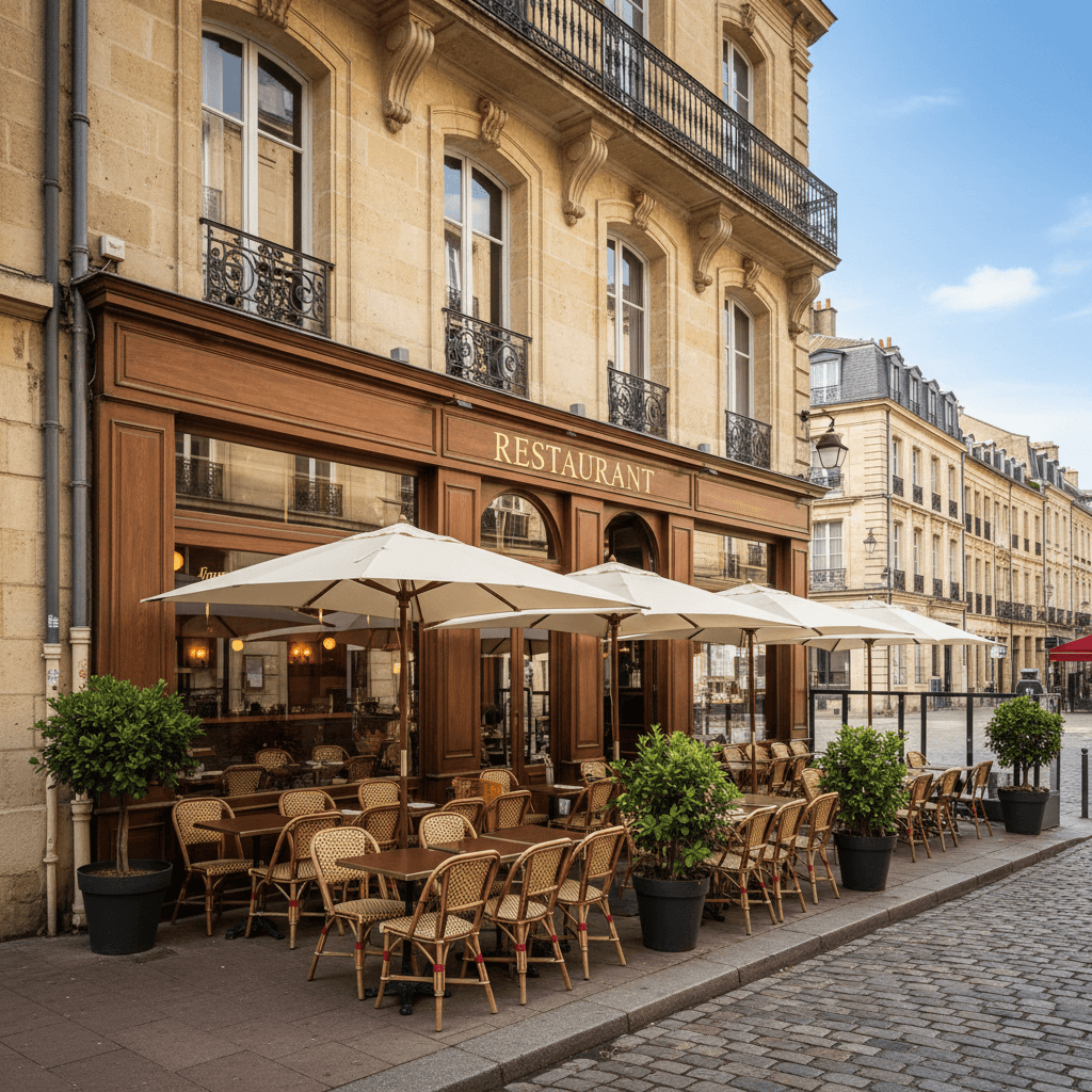 Restaurant 65m² à Bordeaux : terrasse - licence IV