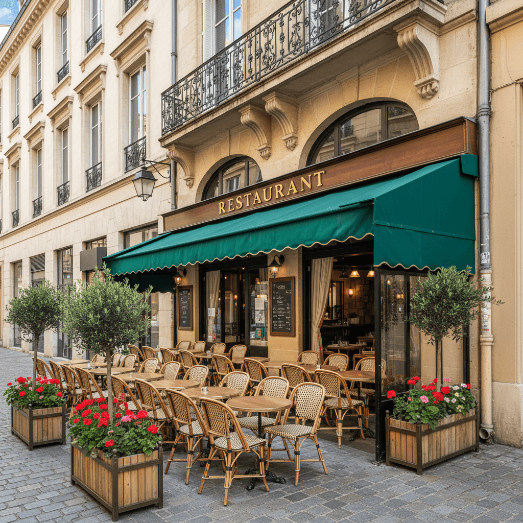 Restaurant à Lyon : terrasse - extraction - Image 1