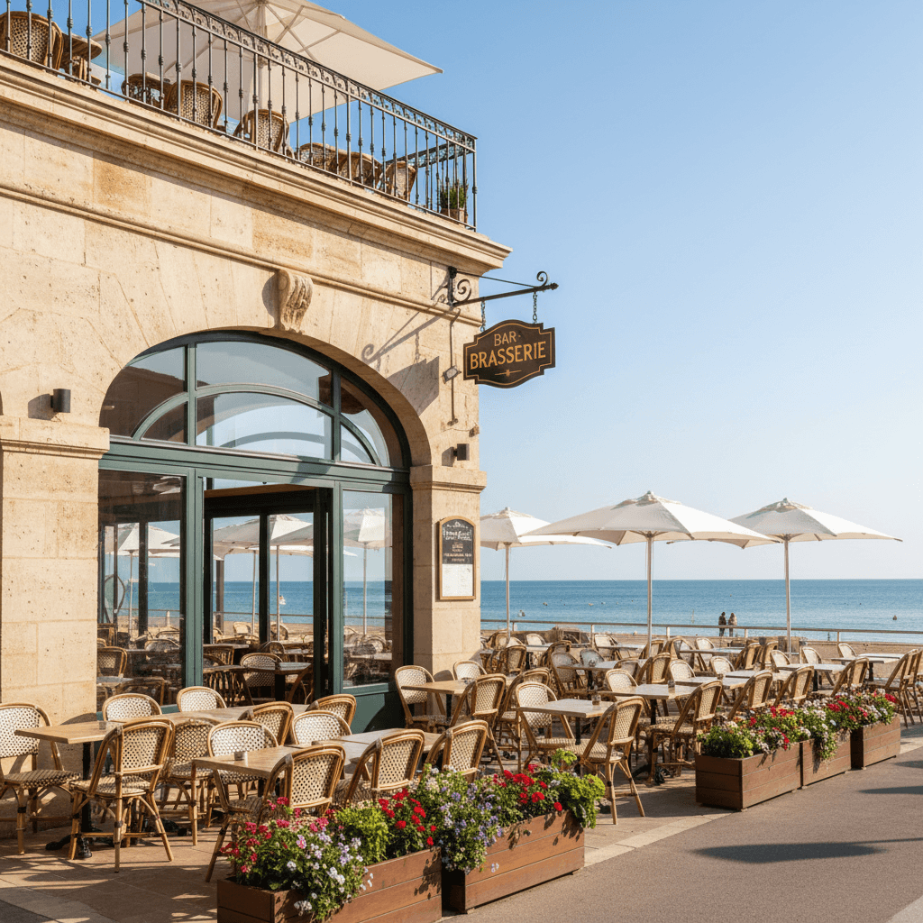 Bar-brasserie 340m² à Montpellier : terrasse - licence IV