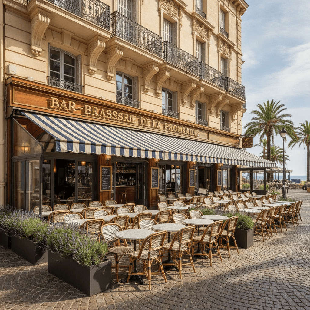 Bar-brasserie 380m² à Nice : terrasse - licence IV