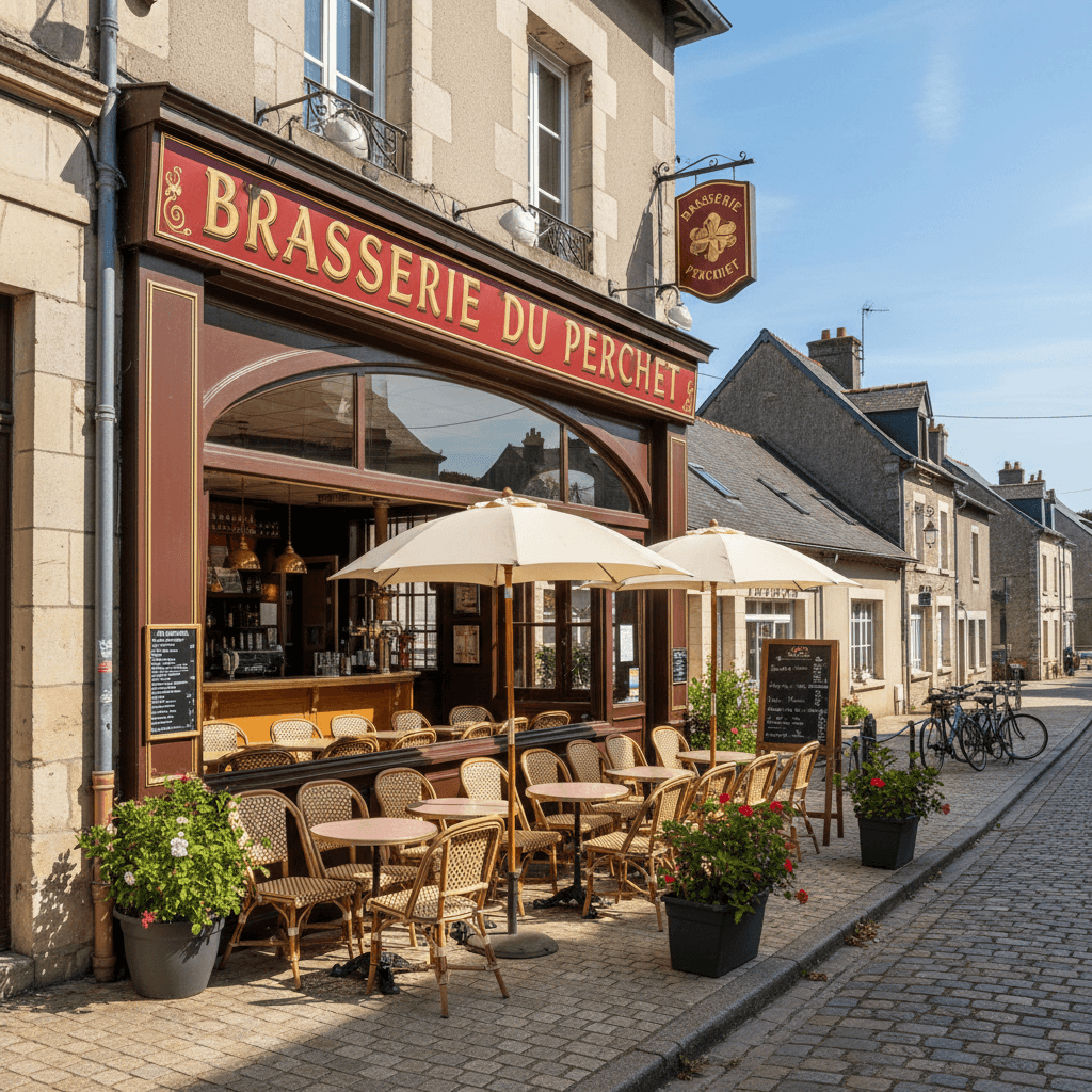 Bar-brasserie à Champrond-En-Perchet : terrasse - licence IV - Image 1