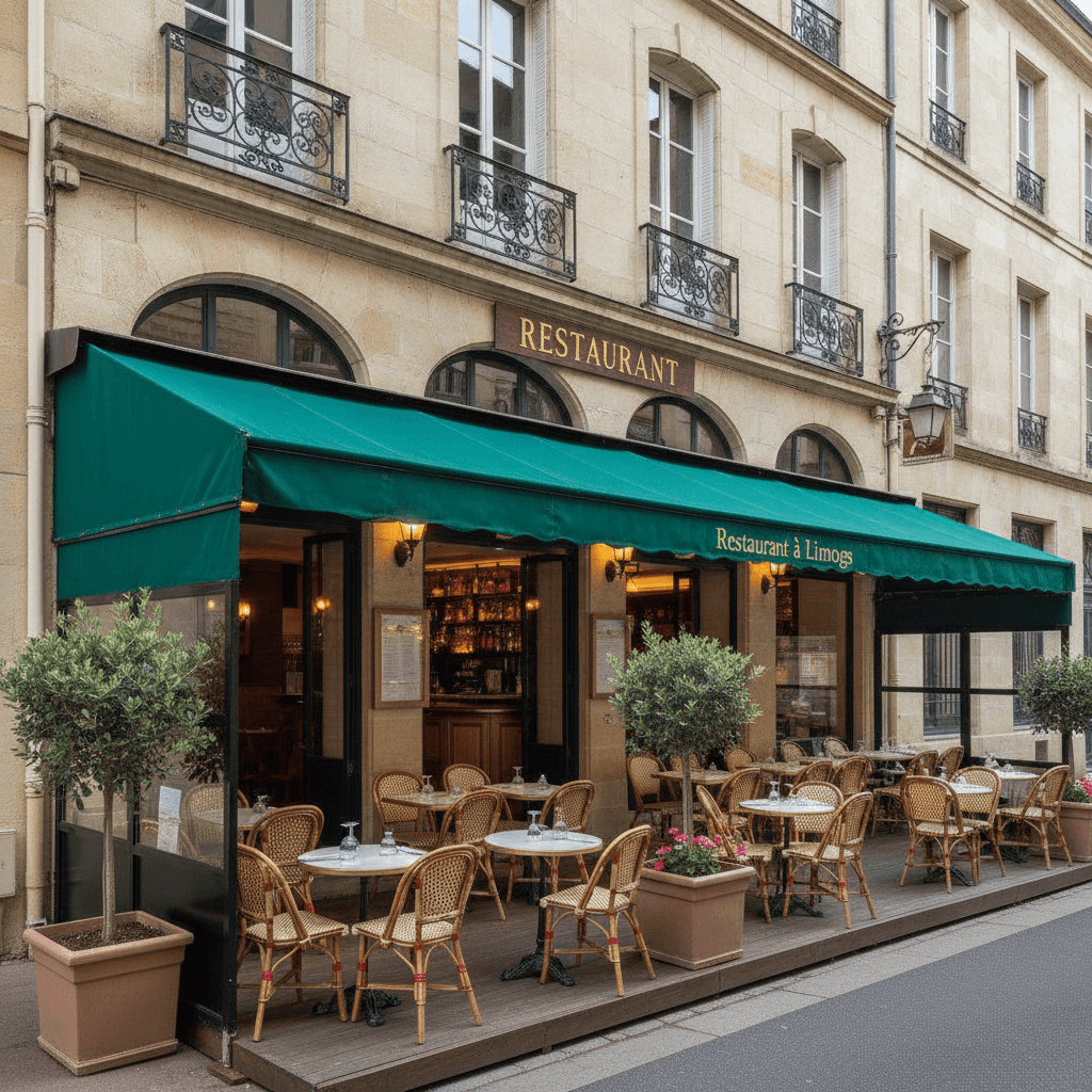 Restaurant à Limoges : terrasse - extraction - Image 1