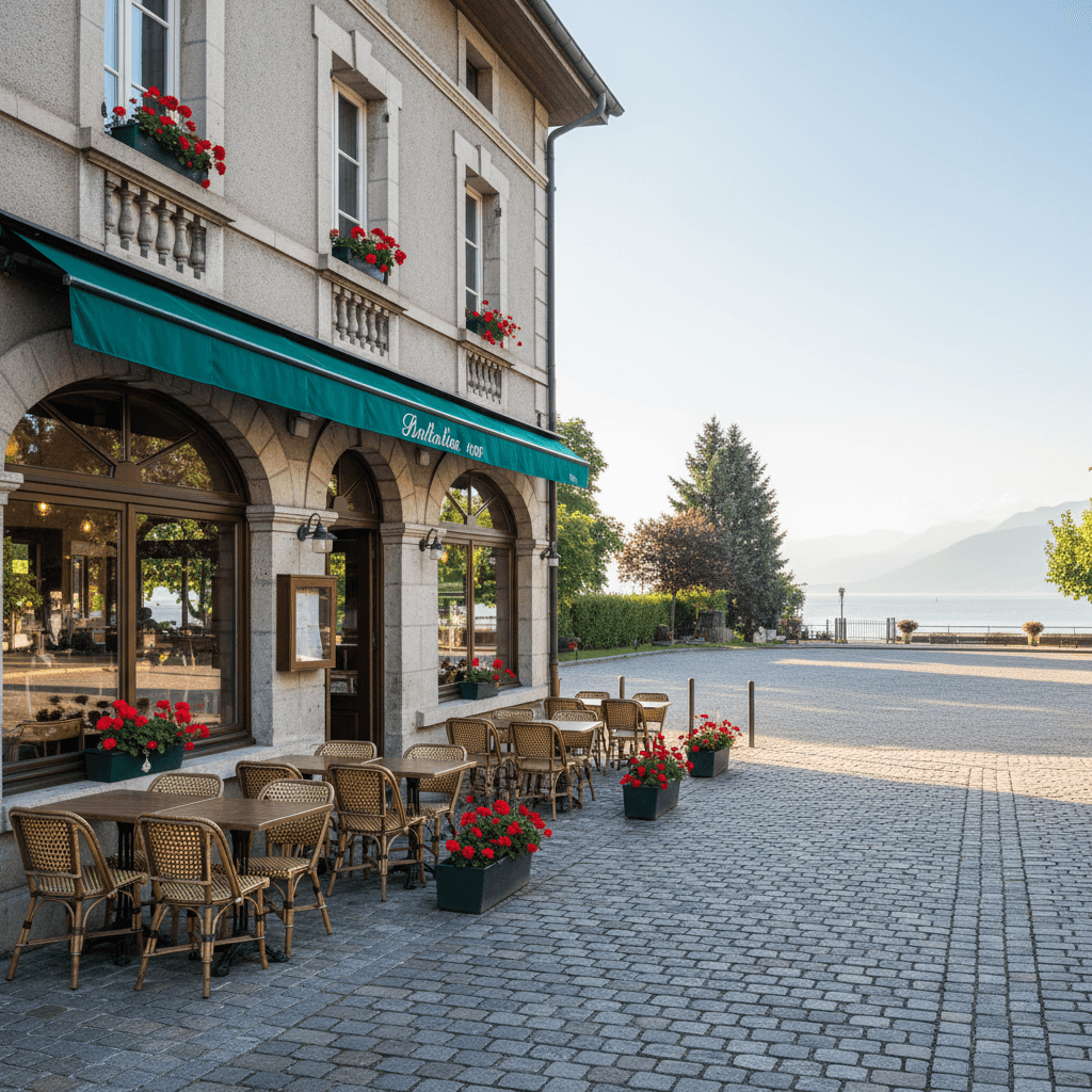 Restaurant 600m² à Anthy-Sur-Léman : terrasse - licence IV - Image 1