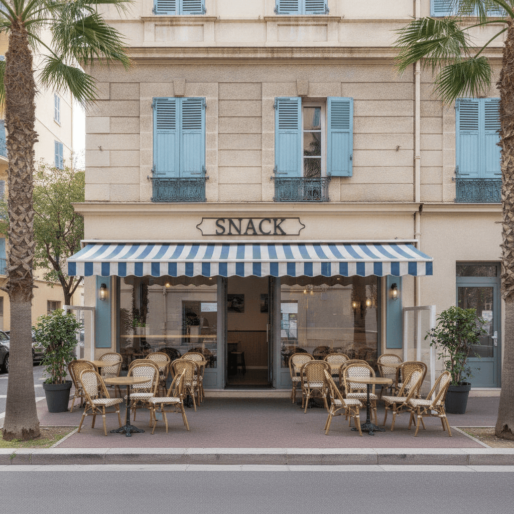 Snack 92m² à Nice : terrasse - extraction