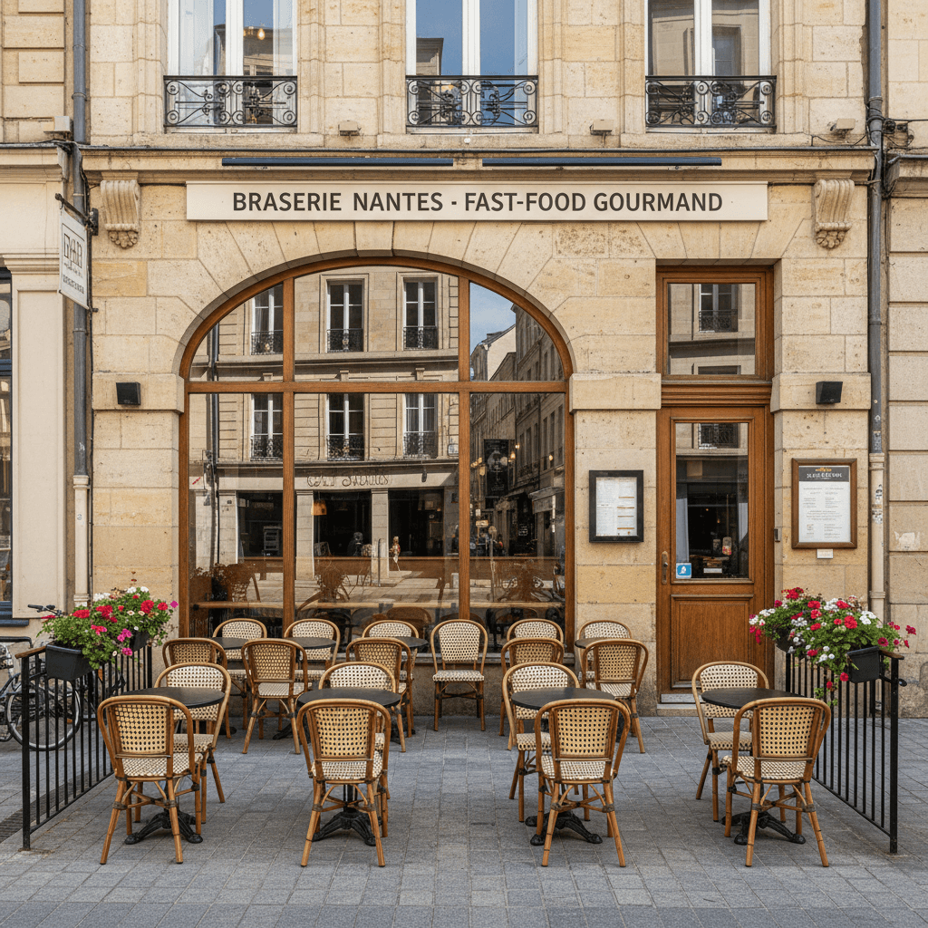 Fast-food 40m² à Nantes : terrasse