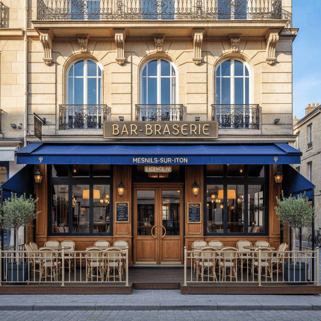 Bar-brasserie 3000m² à Mesnils-Sur-Iton : terrasse - licence IV