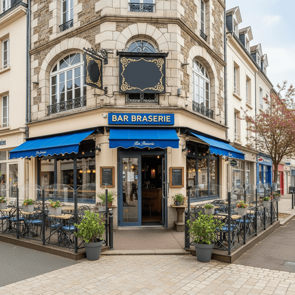 Bar-brasserie 130 couverts à Ouistreham : terrasse - licence IV - Image 1