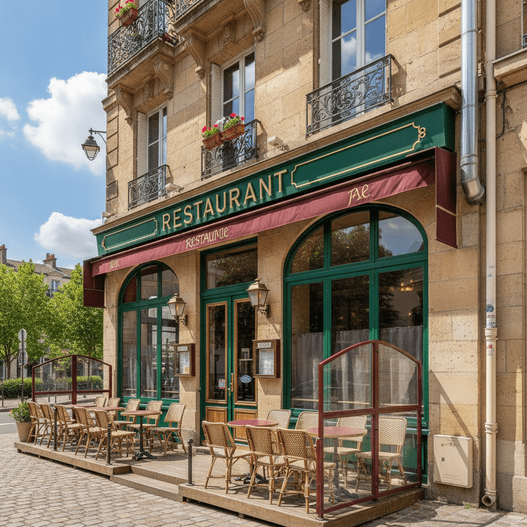 Restaurant 50 couverts à Livry-Gargan : terrasse - extraction - Image 1