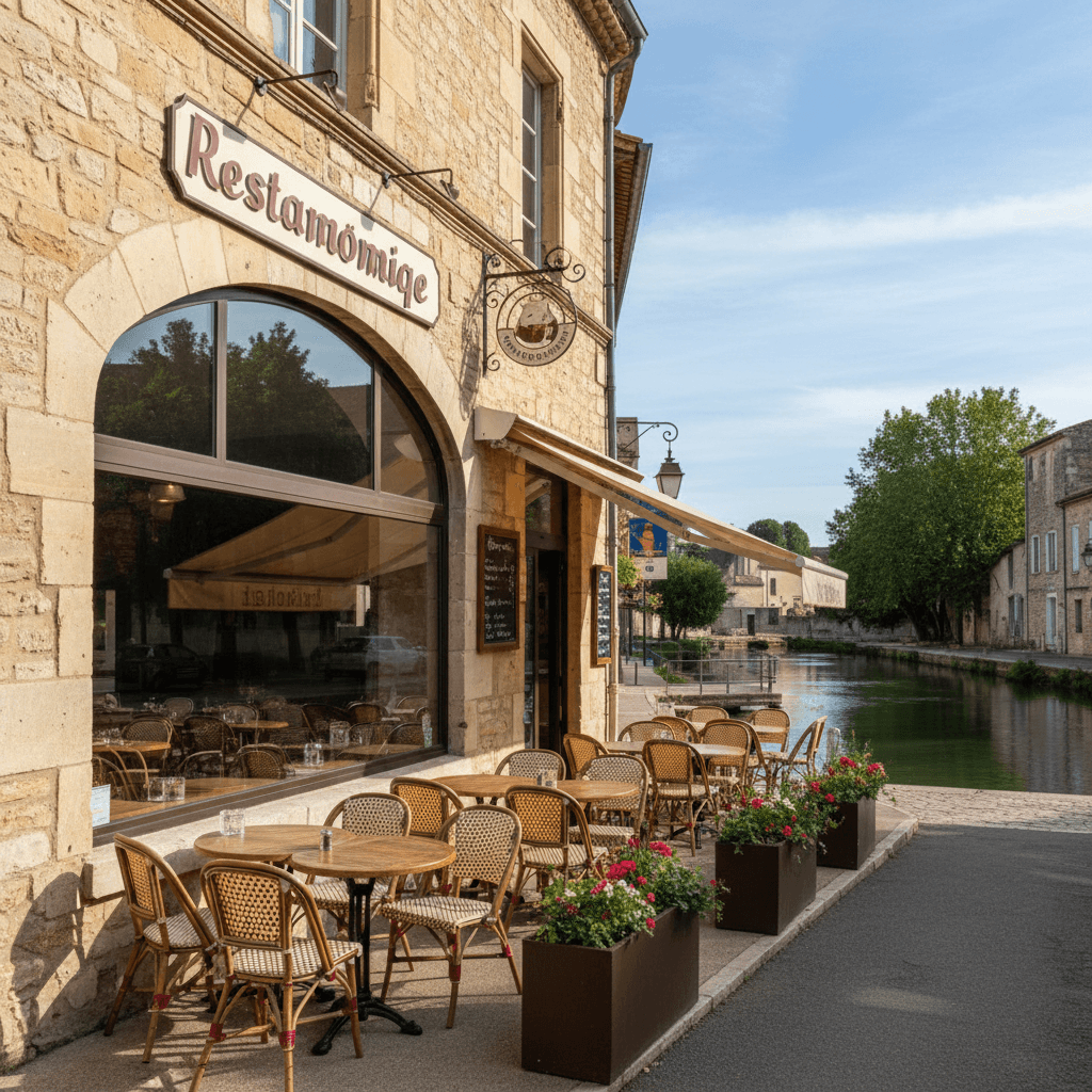 Restaurant à Carcassonne : terrasse - extraction - Image 1