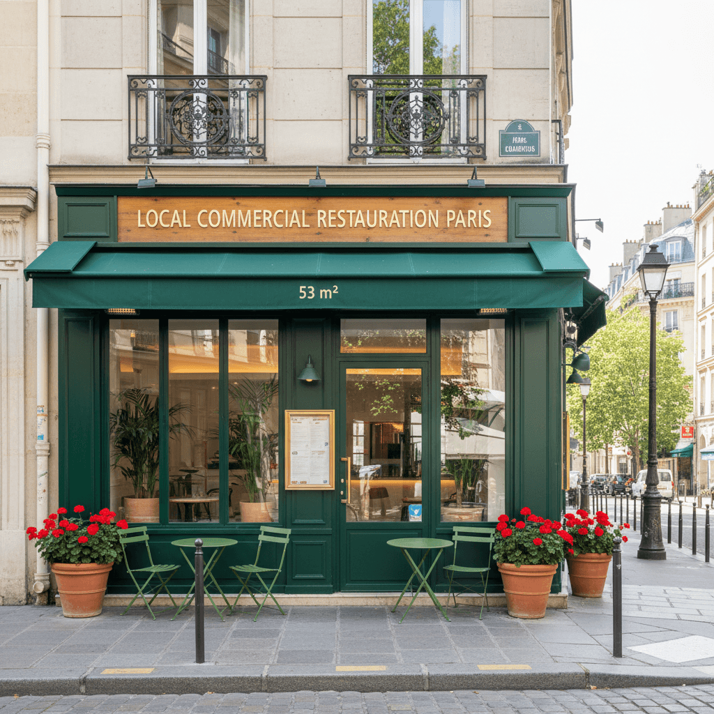 Local Commercial Restauration à Paris - 53 m²