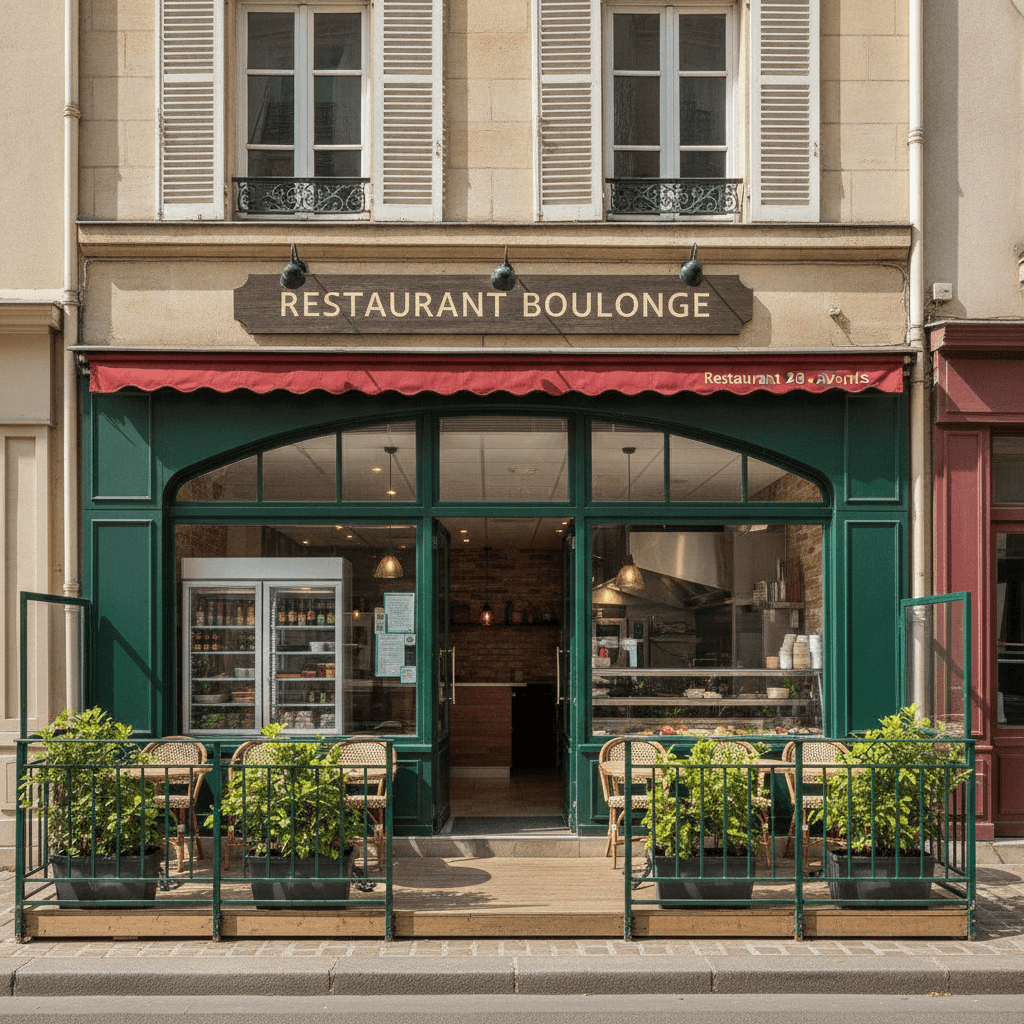 Restaurant 28 couverts à Boulogne-Billancourt : terrasse - extraction - Image 1