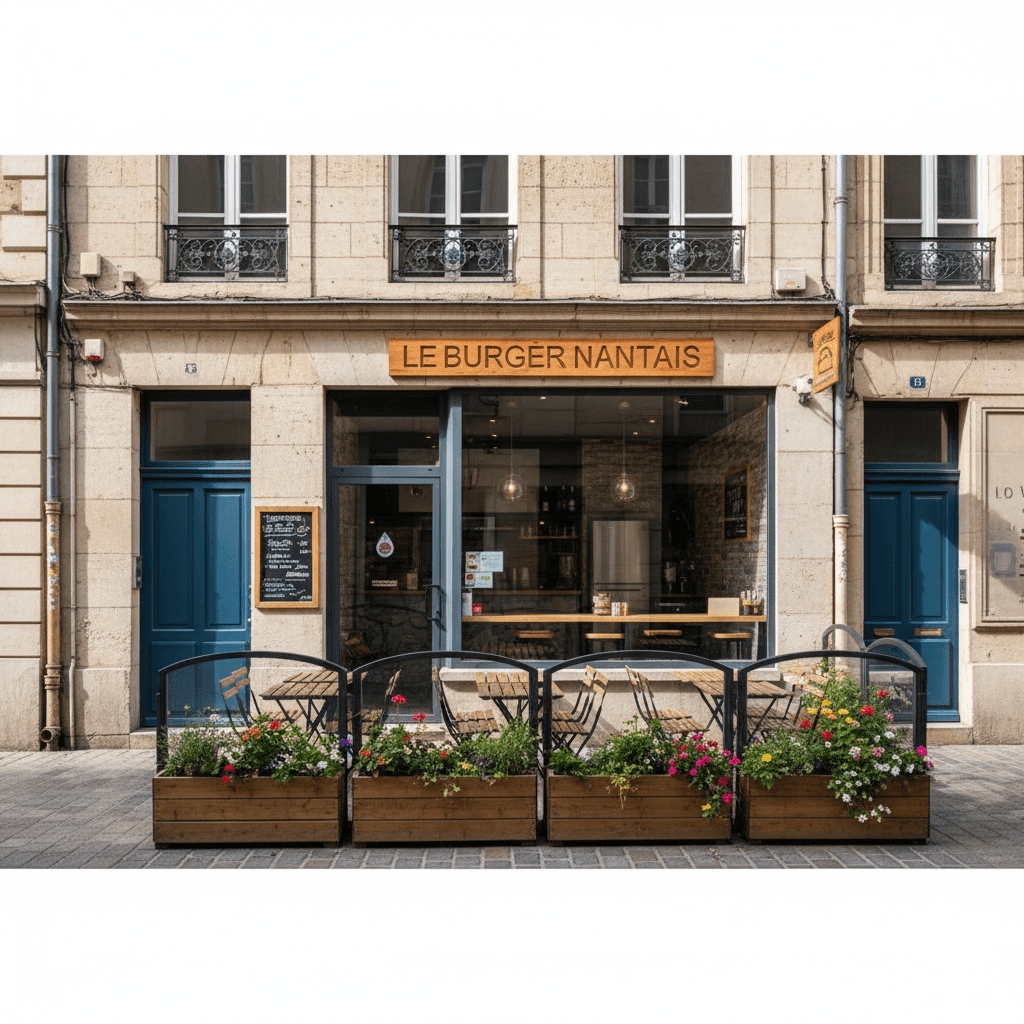 Fast-food à Nantes : terrasse - licence IV