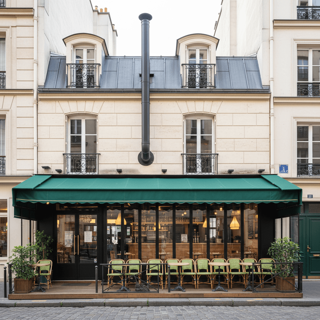 Restaurant avec conduit de cheminée à Paris 10ᵉ