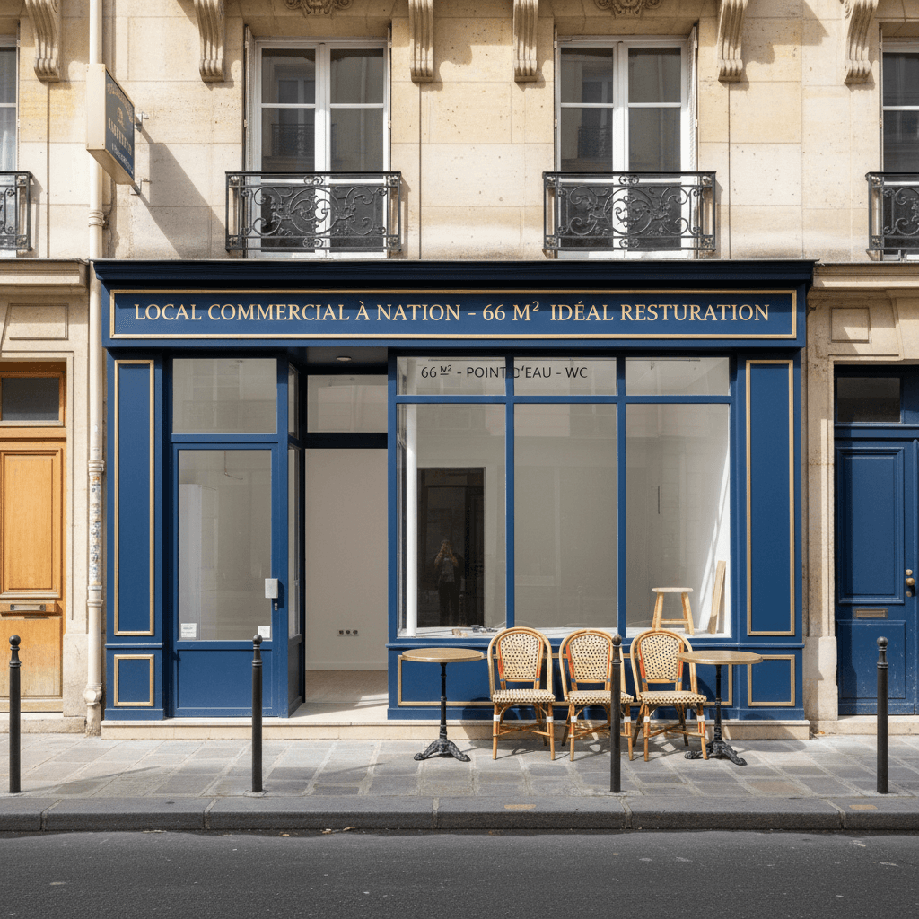 Local Commercial à Nation - 66 m² Idéal Restauration - Image 1