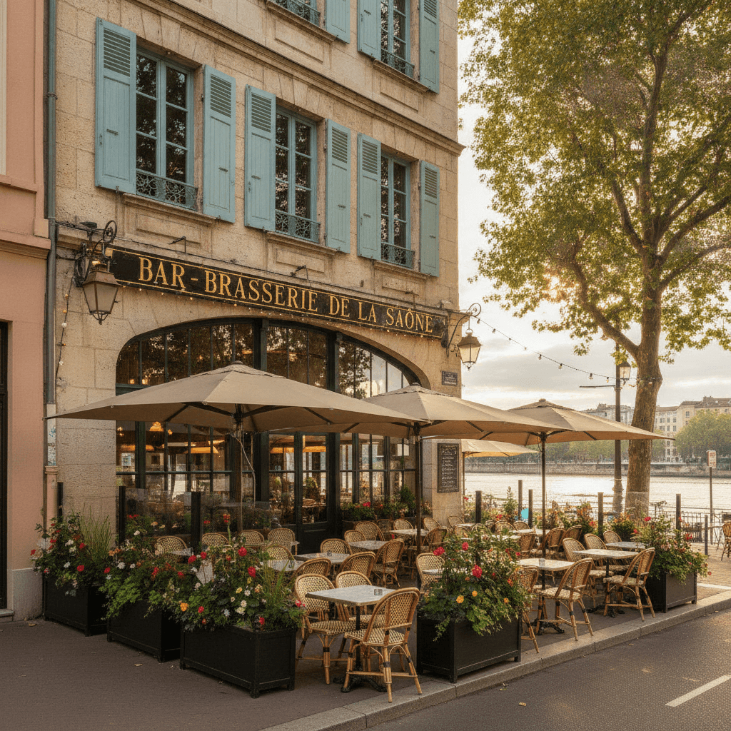 Bar-brasserie 300m² à Lyon : terrasse - licence IV
