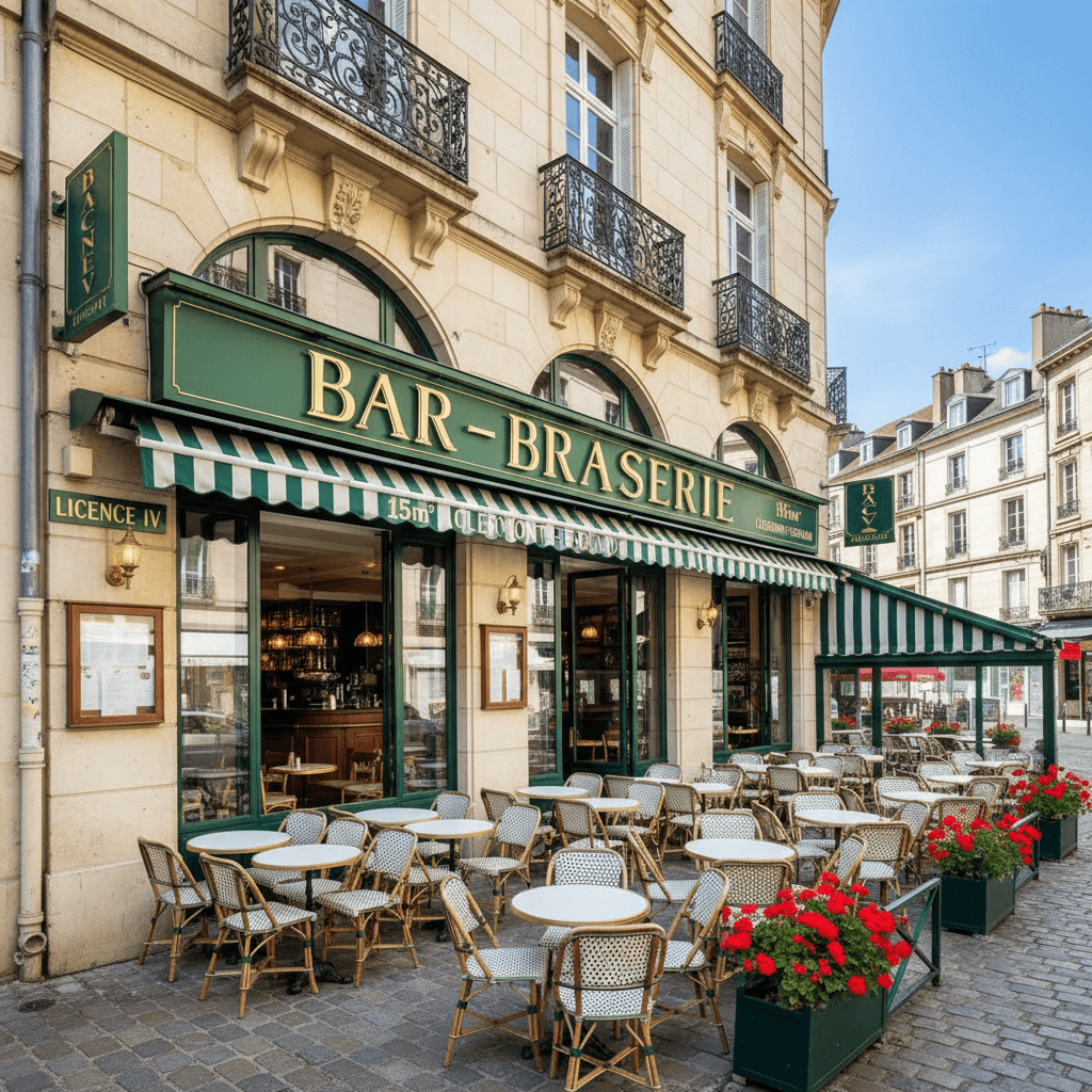 Bar-brasserie 135m² à Clermont-Ferrand : terrasse - licence IV
