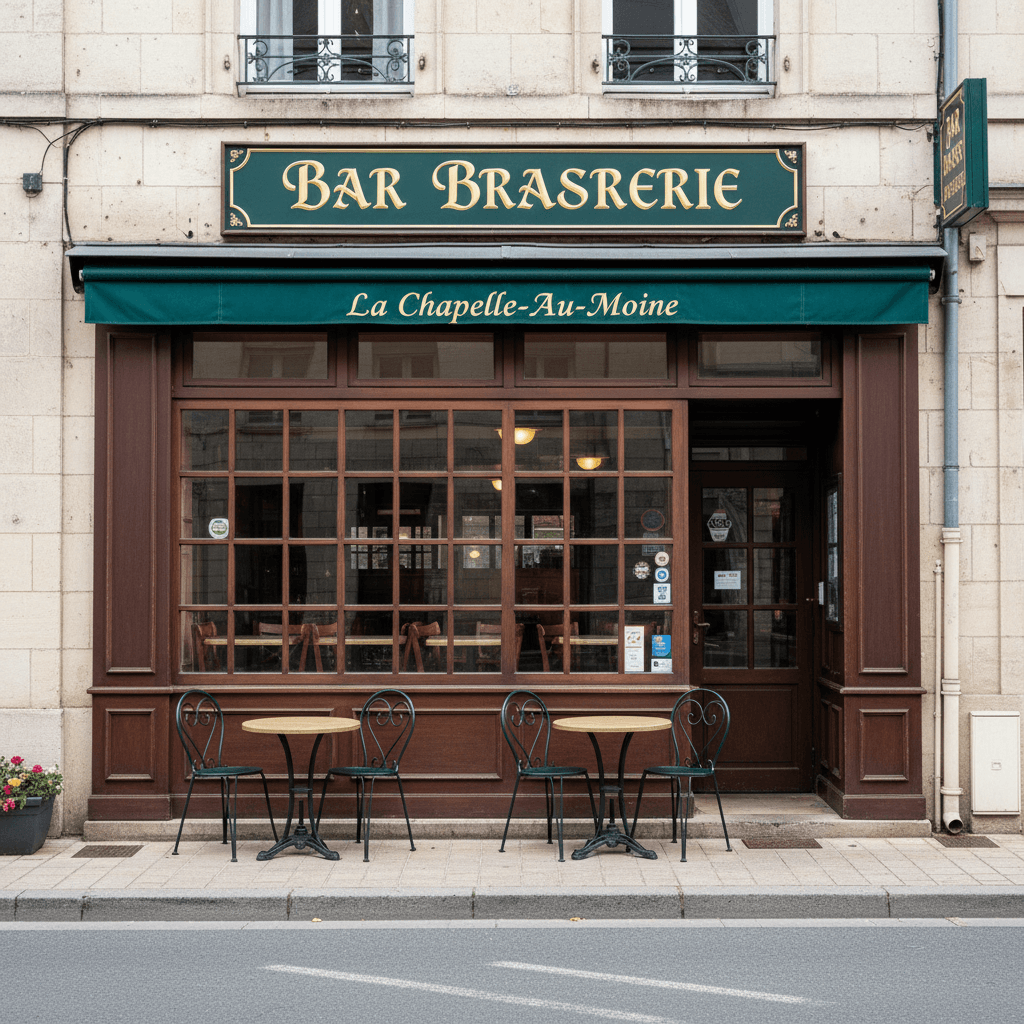 Bar-brasserie 220m² à La Chapelle-Au-Moine : terrasse - licence IV - Image 1
