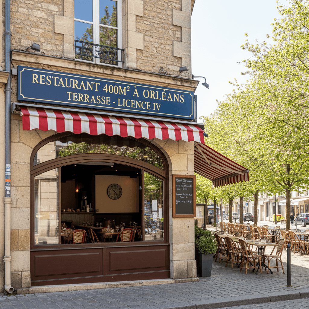 Restaurant 400m² à Orléans : terrasse - licence IV - Image 1