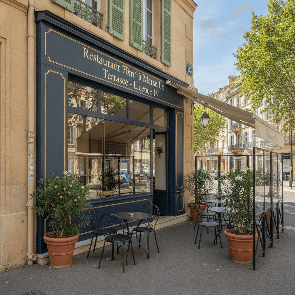 Restaurant 70m² à Marseille : terrasse - licence IV - Image 1