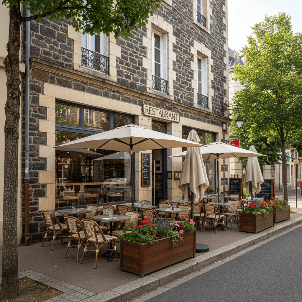 Restaurant 80m² à Clermont-Ferrand : terrasse - extraction
