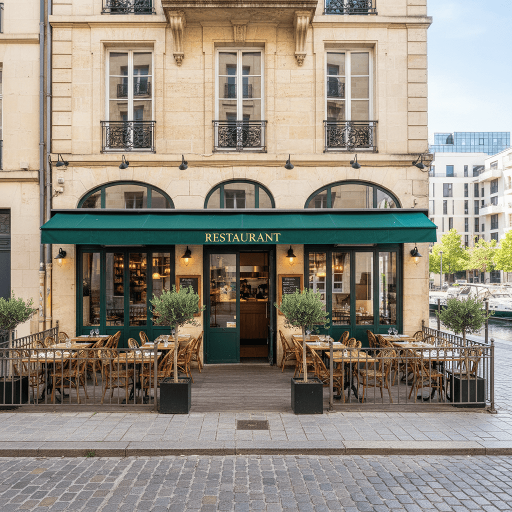 Restaurant 220m² à Bordeaux : terrasse - licence IV