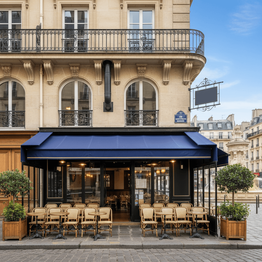 Restaurant 200m² à Paris : terrasse - extraction - Image 1