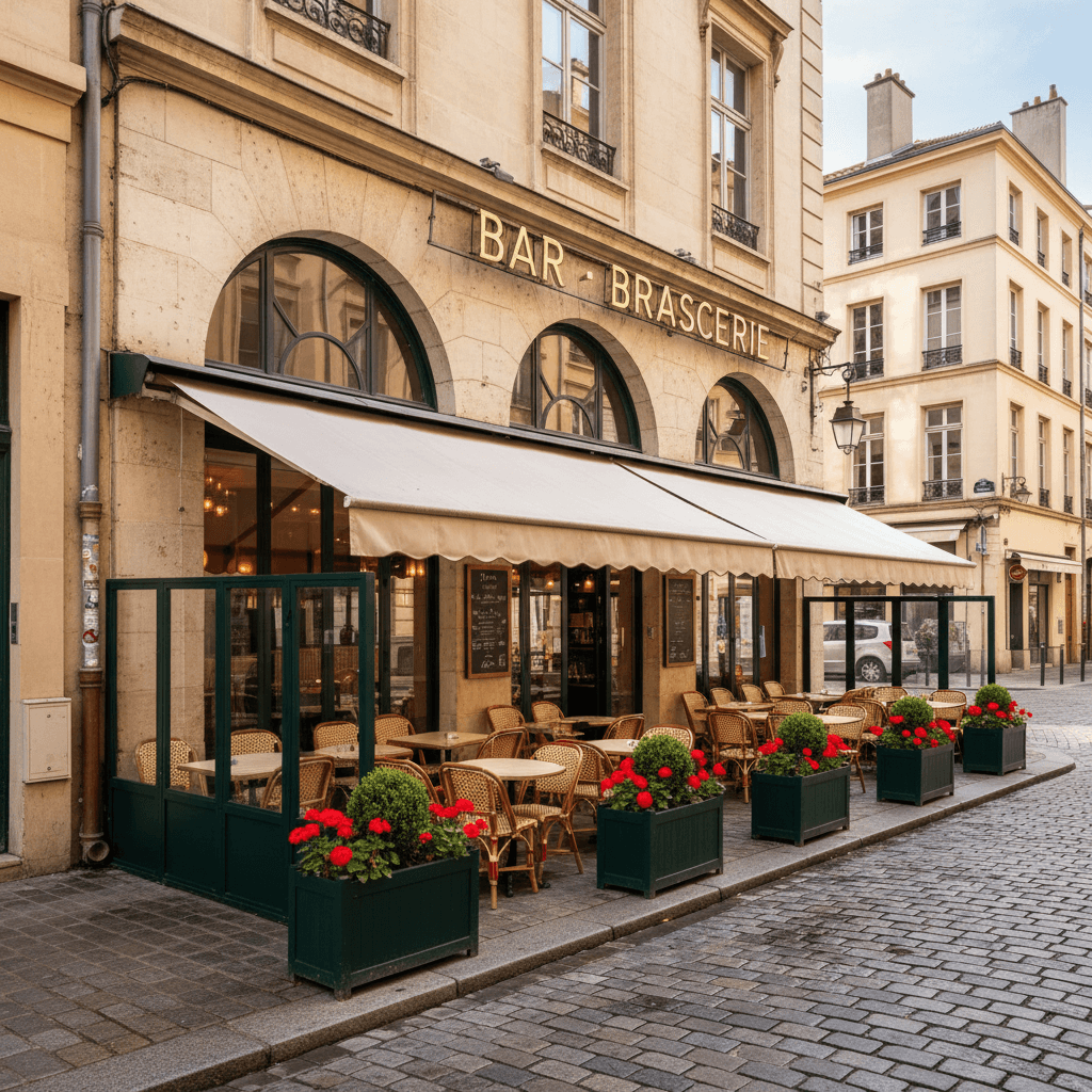 Bar-brasserie 150m² à Lyon : terrasse - licence IV