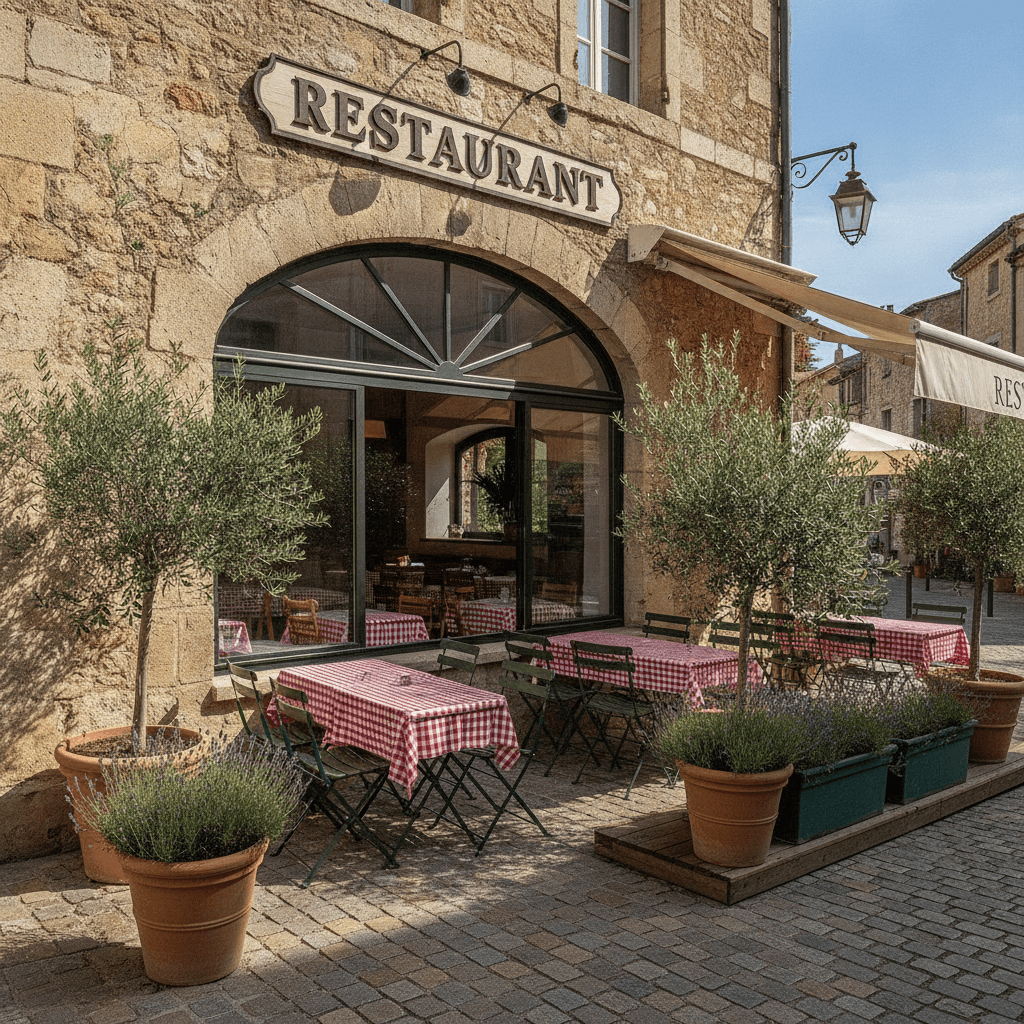 Restaurant 55m² à Bernis : terrasse - extraction - Image 1