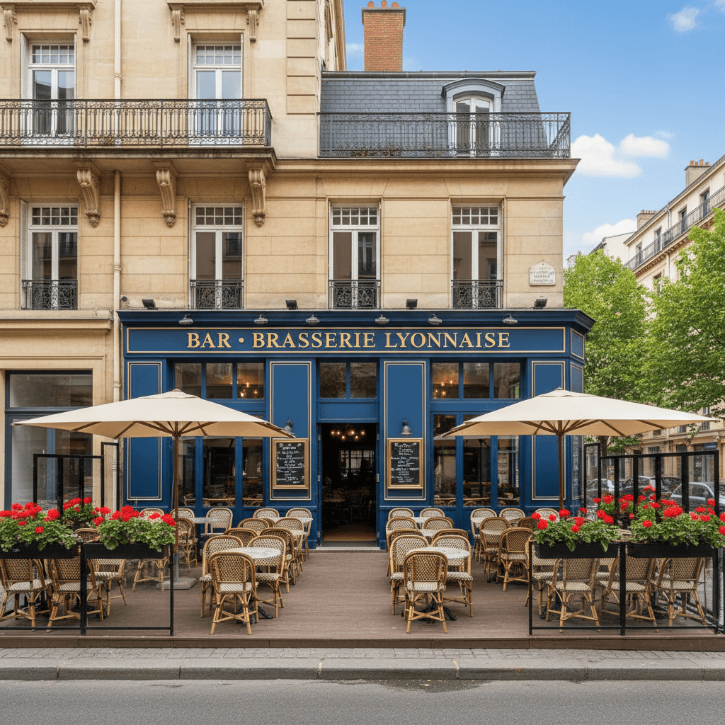 Bar-brasserie à Lyon : terrasse - licence IV