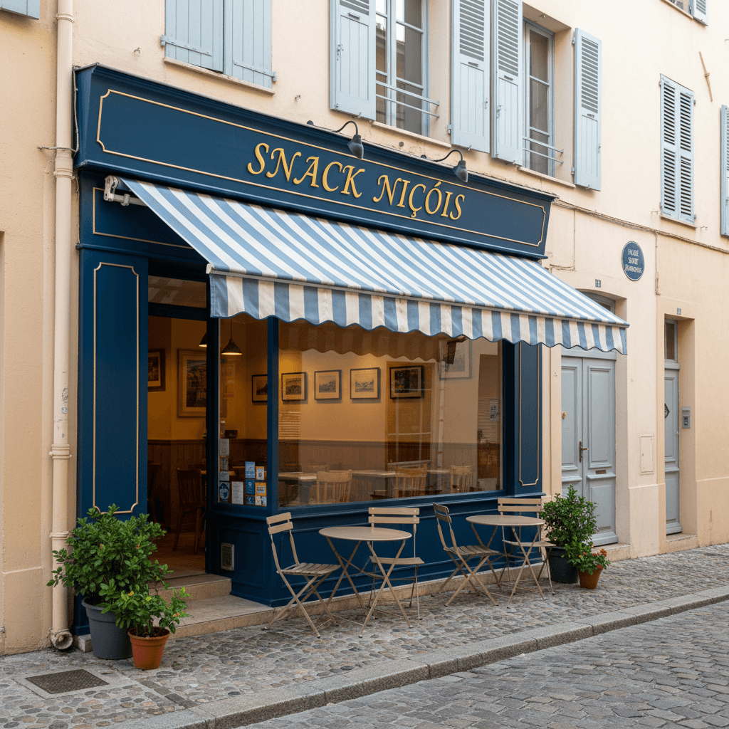 Snack 60m² à Nice : extraction - cuisine équipée