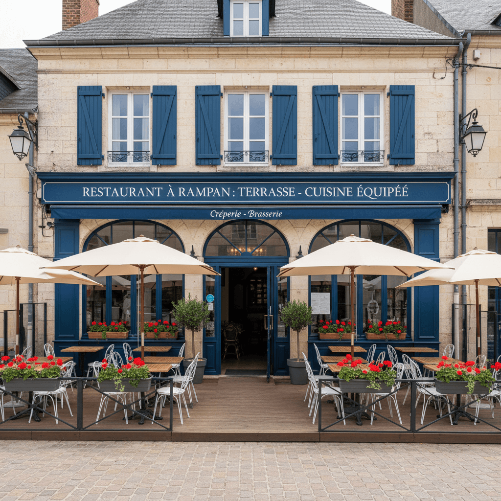 Restaurant à Rampan : terrasse - cuisine équipée - Image 1