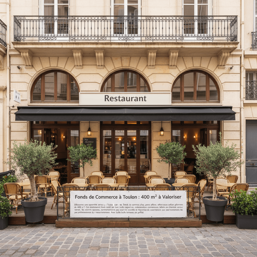 Restaurant 400m² à Toulon : terrasse - licence IV - Image 1