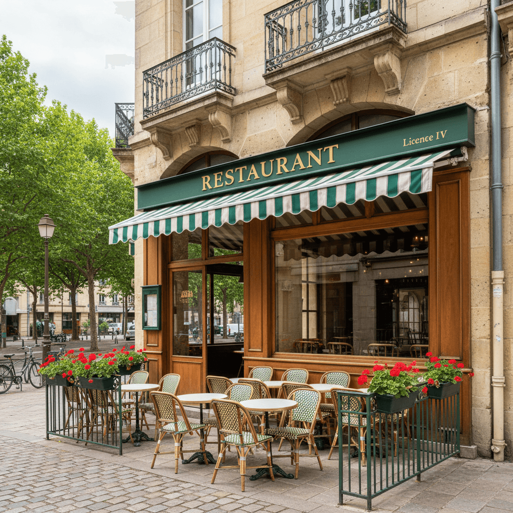 Restaurant 117m² à Bordeaux : terrasse - licence IV