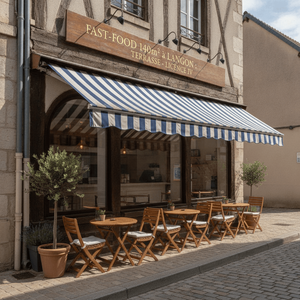 Fast-food 140m² à Langon : terrasse - licence IV - Image 1