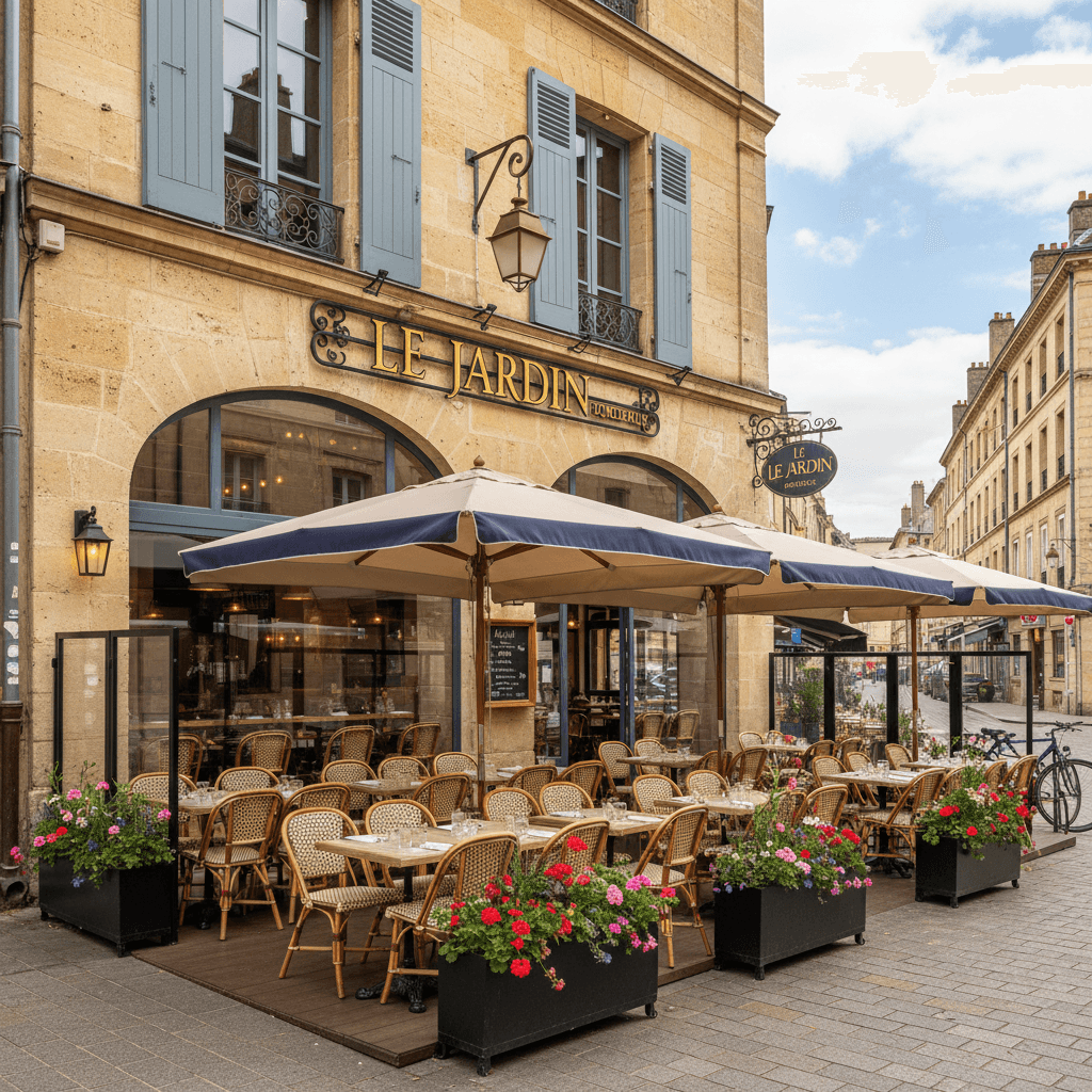 Restaurant 140m² à Bordeaux : terrasse - extraction