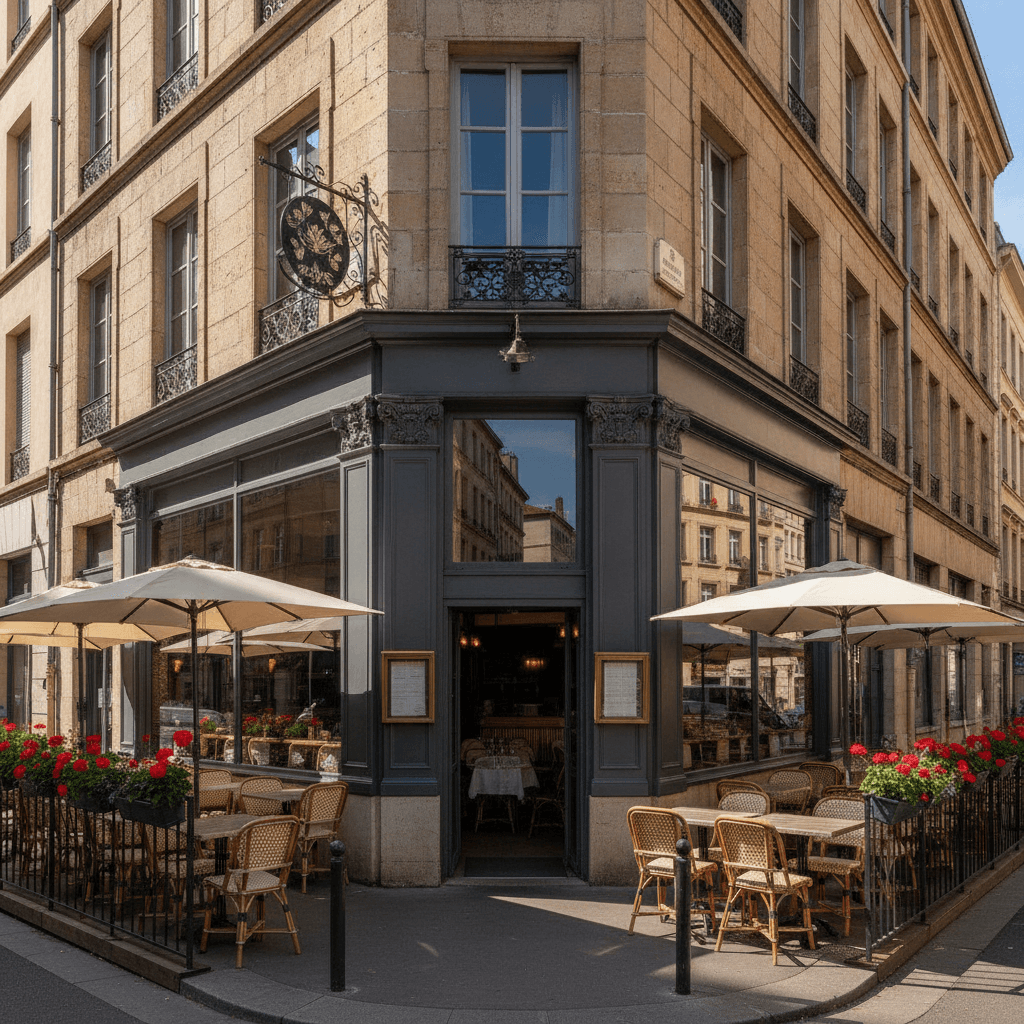 Restaurant 50 couverts à Lyon : terrasse - extraction