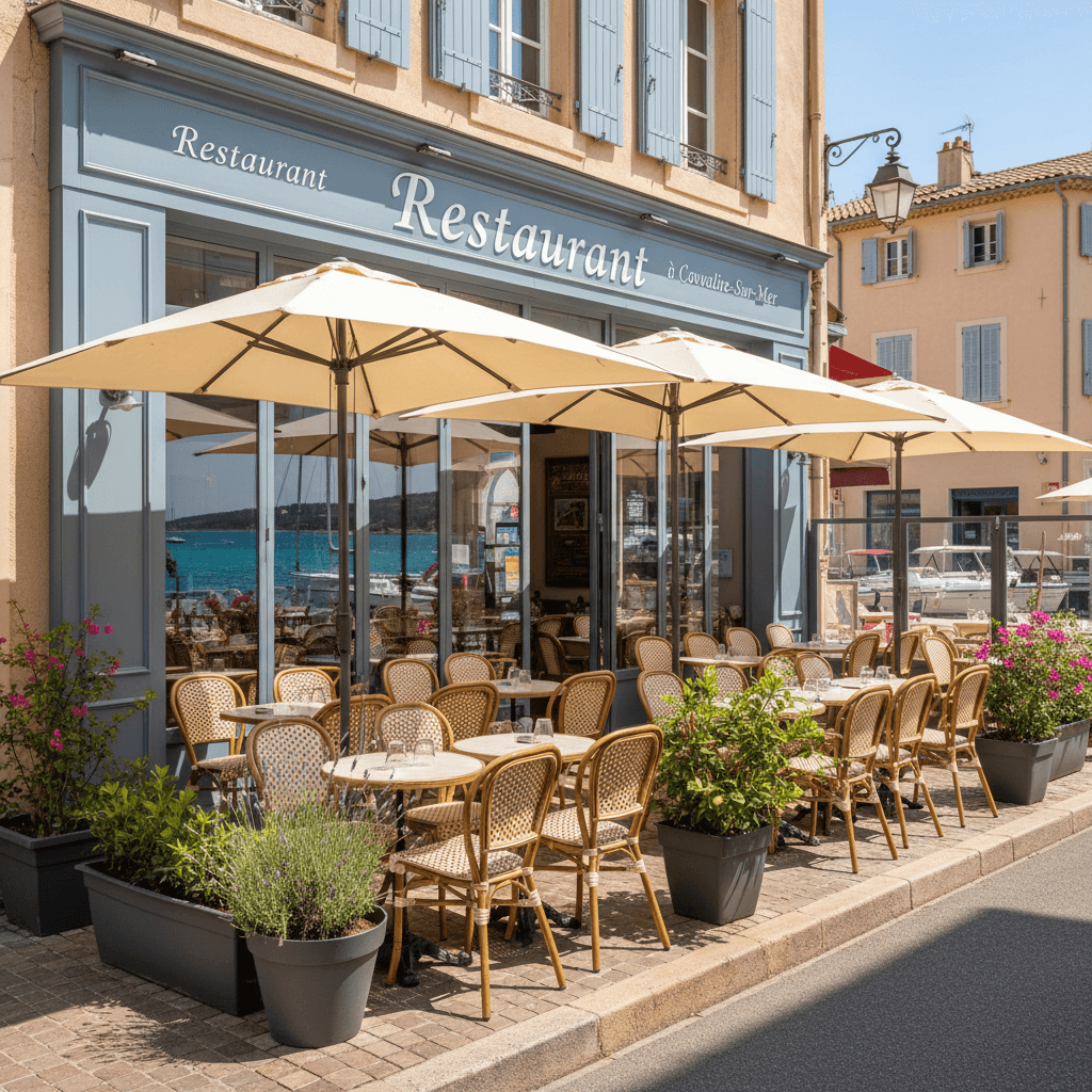 Restaurant 200m² à Cavalaire-Sur-Mer : terrasse - licence IV - Image 1