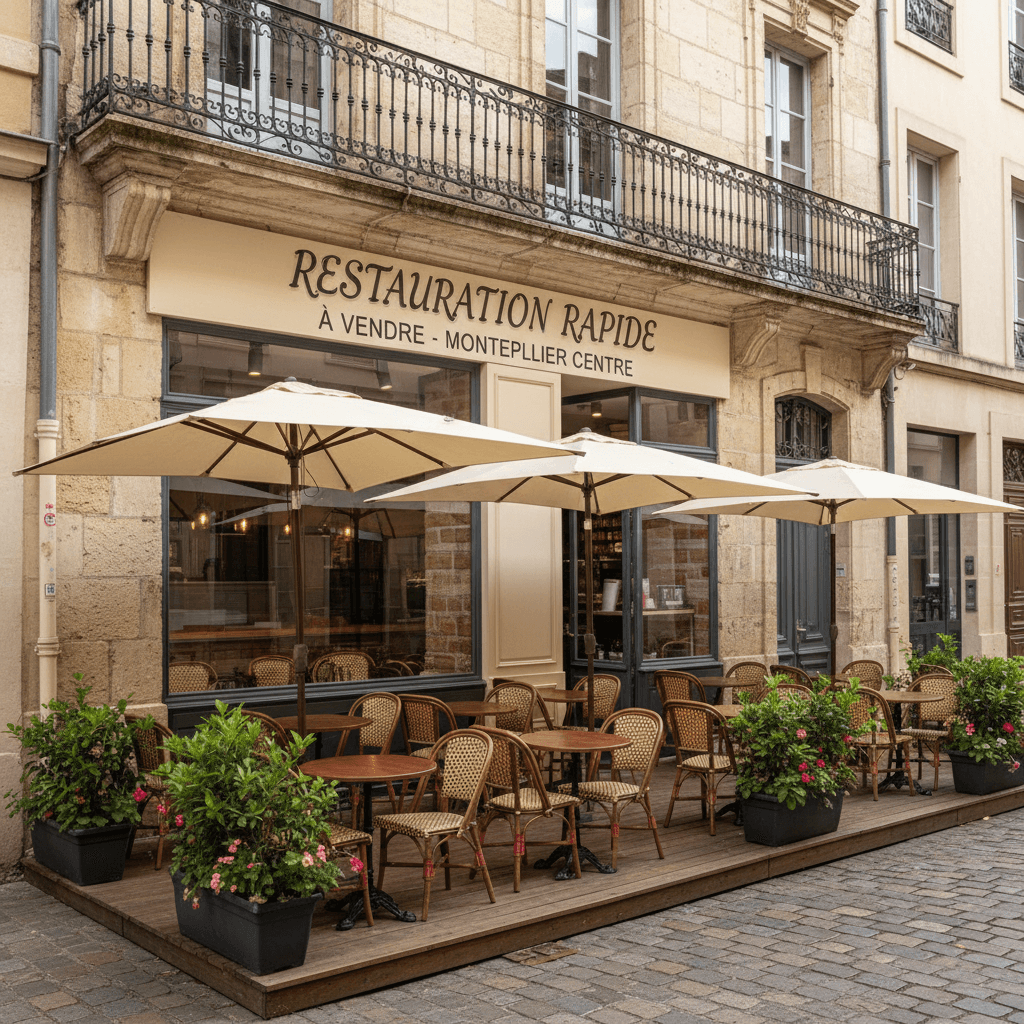 Fast-food 200m² à Montpellier : terrasse - extraction - Image 1