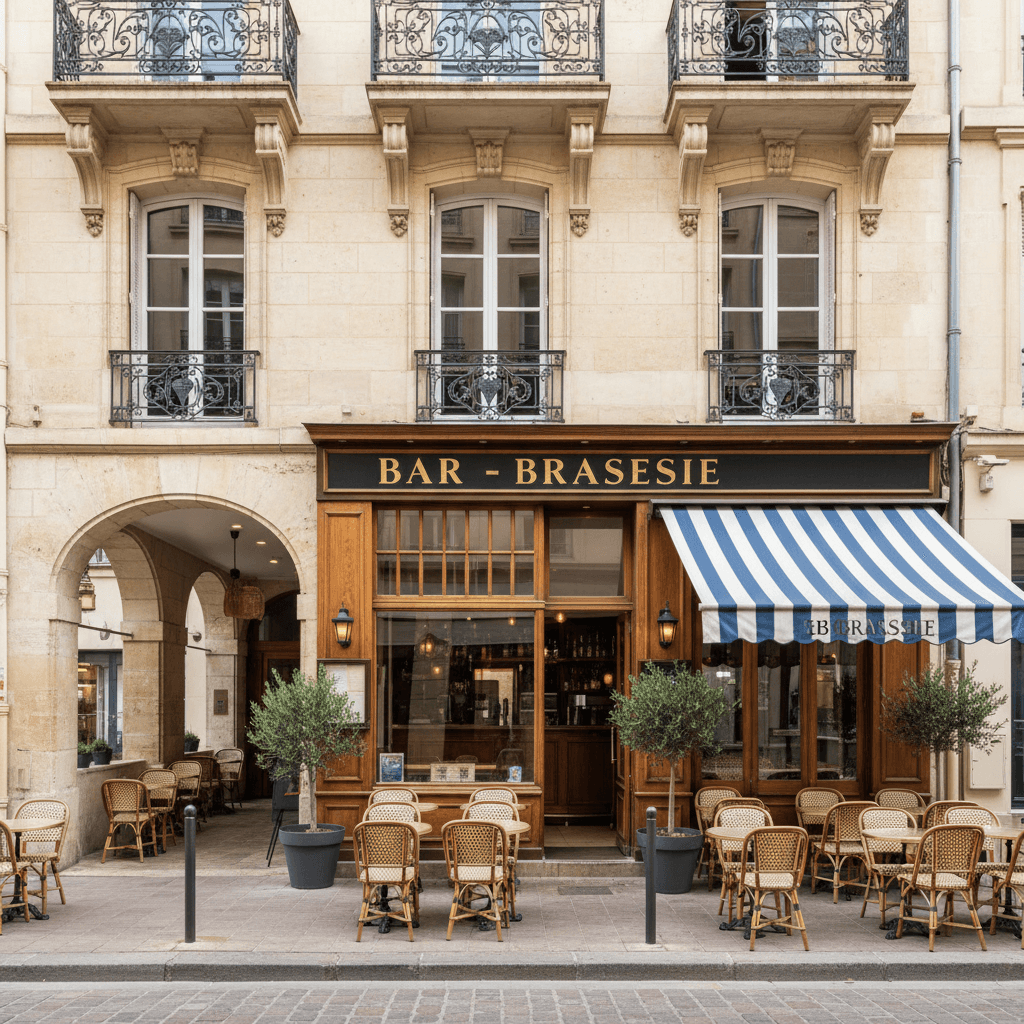 Bar-brasserie 40m² à Toulon : terrasse - licence IV