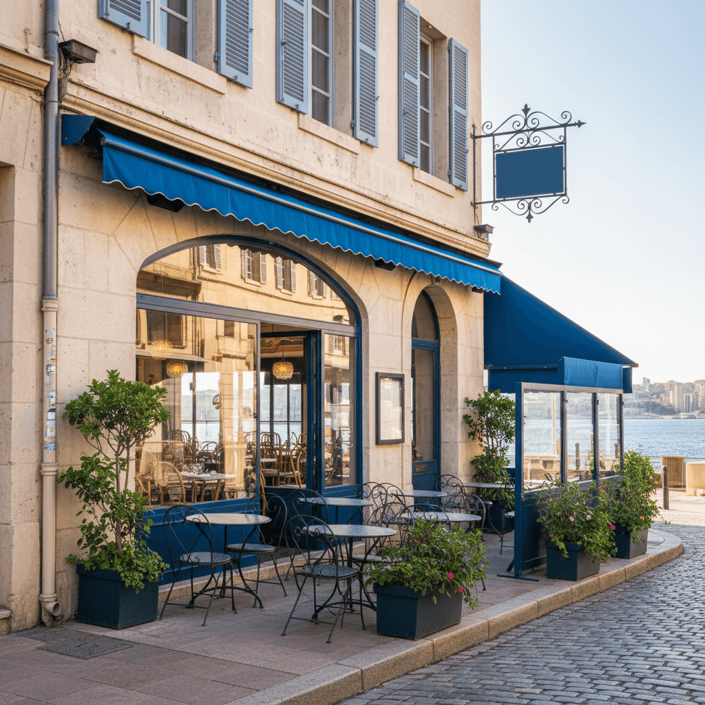 Restaurant 240m² à Marseille : terrasse - cuisine équipée - Image 1