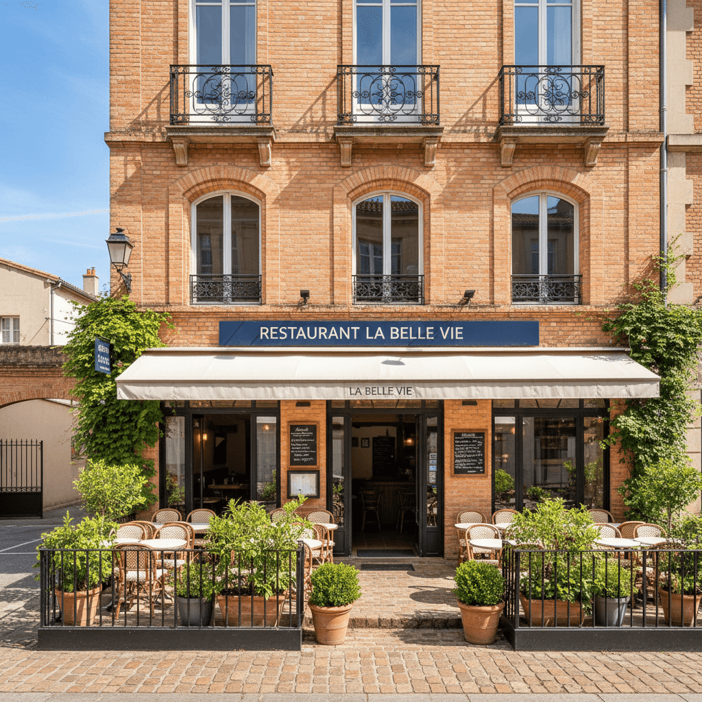 Restaurant à Toulouse : terrasse - extraction - Image 1