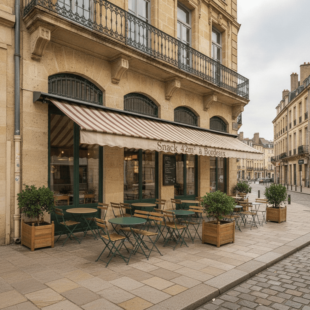 Snack 42m² à Bordeaux : terrasse