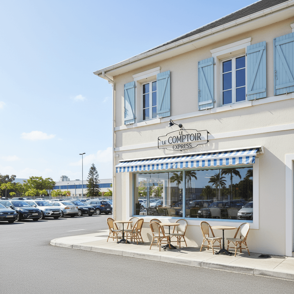 Fast-food 133m² à Baie-Mahault : terrasse - extraction - Image 1