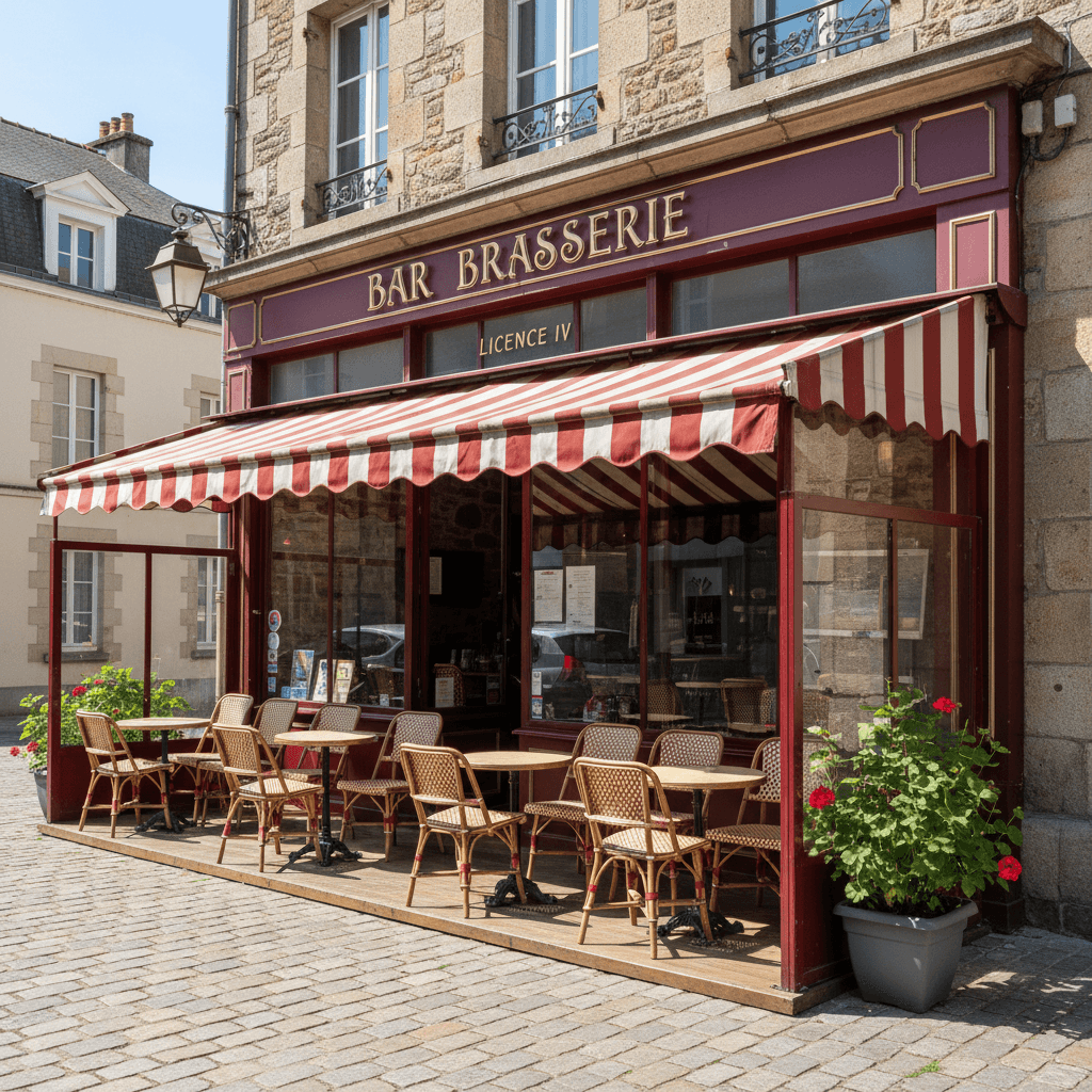 Bar-brasserie à Saint-Brieuc : terrasse - licence IV - Image 1