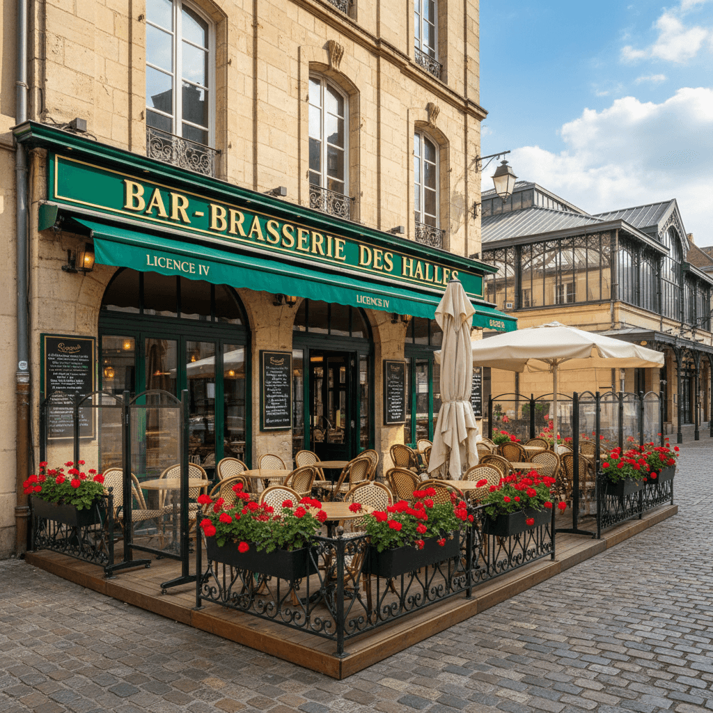 Bar-brasserie 84m² à Dijon : terrasse - licence IV