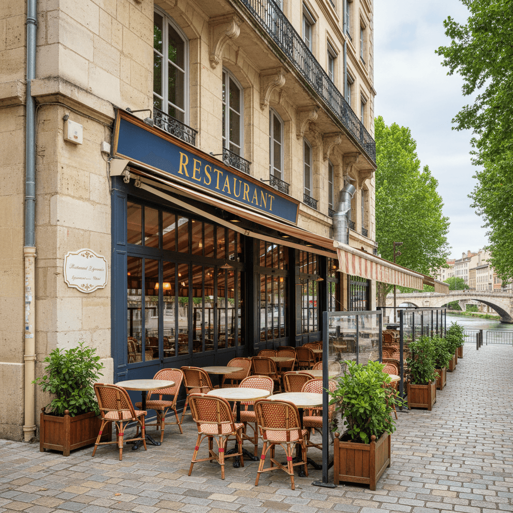 Restaurant 90m² à Lyon : terrasse - extraction - Image 1