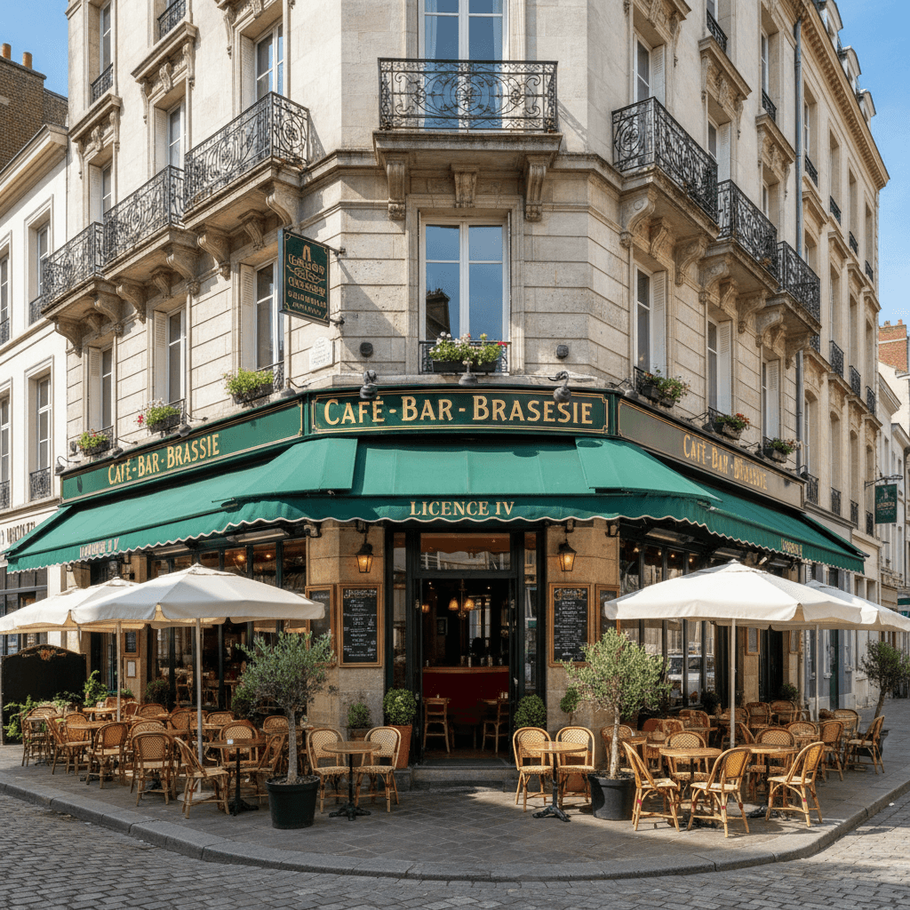 Bar-brasserie 80m² à Lille : terrasse - licence IV